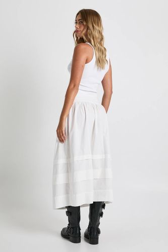 Jupe midaxi volumineuse à taille en V | Taille 44 - boohoo - Modalova