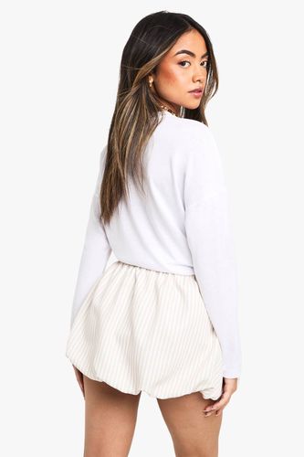 Jupe mini rayée tissée avec effet bouffant | Taille 44 - boohoo - Modalova
