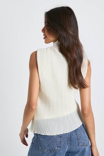 Blouse plissée à col haut | Taille 44 - boohoo - Modalova