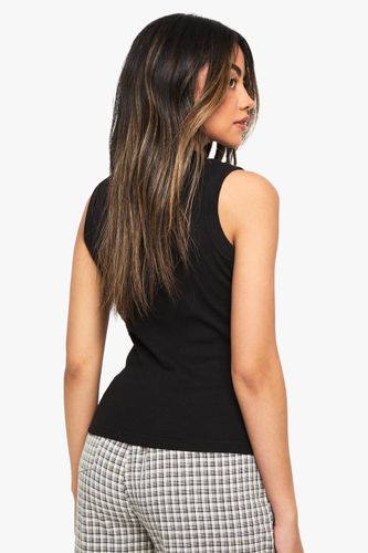 Haut long côtelé à boutons sur le devant | Taille 44 - boohoo - Modalova