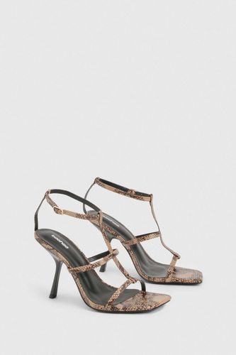 Escarpins Stiletto à Triple Bride Imprimé Synthétique | Taille 40 - boohoo - Modalova