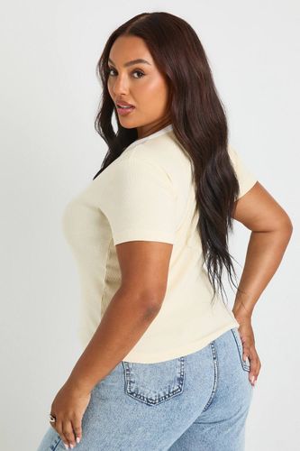 Haut boutonné à bordure contrastante | Taille 48 - boohoo - Modalova