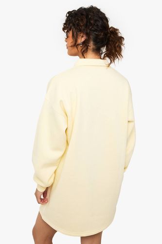 Long Sleeve Collared Sweat Dress | Taille 44 - boohoo - Modalova