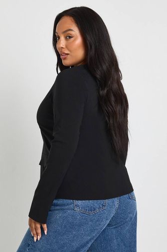 Haut boutonné orné plus long | Taille 48 - boohoo - Modalova