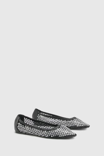 Ballerines en Maille Diamantée | Taille 40 - boohoo - Modalova