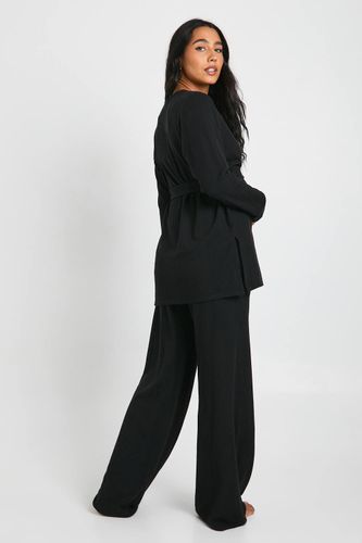 Ensemble de détente pour maternité à ceinture nouée, col rond et détail | Taille 44 - boohoo - Modalova