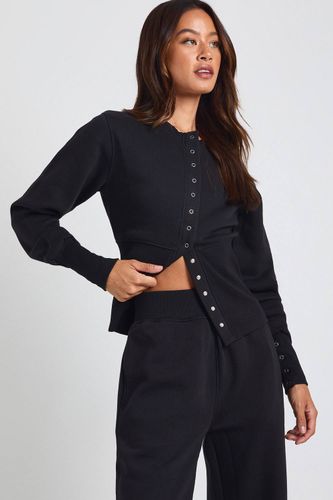 Ensemble Survêtement Sweat Bomber À Ourlet Profond Et Pressions Coupe Tall | Taille Medium - boohoo - Modalova