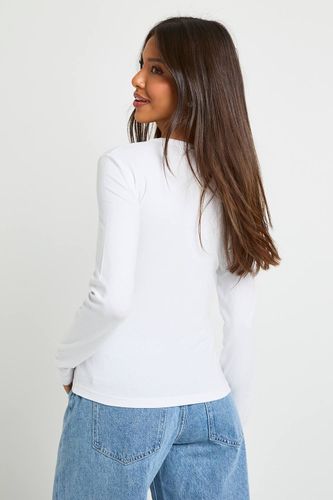 Haut ajusté à manches longues et coupe longue | Taille 44 - boohoo - Modalova