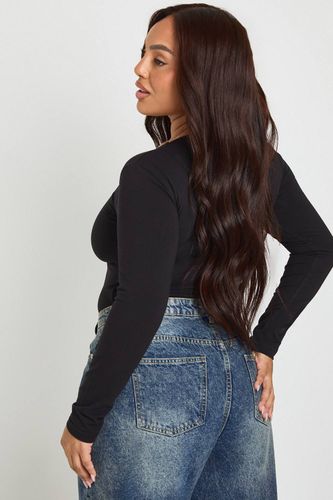 Body Grande Taille à Manches Longues et Col Rond | Taille 48 - boohoo - Modalova