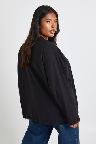T-shirt à manches longues surdimensionné Plus Basic | Taille 48 - boohoo - Modalova