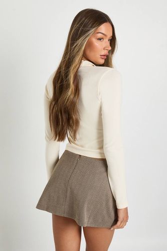 Skort plissé à chevrons | Taille 44 - boohoo - Modalova