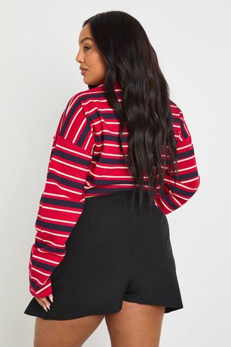 Plus tissé portefeuille jupe-short | Taille 48 - boohoo - Modalova