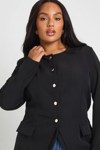 Blazer Plus boutonné à ourlet fendu | Taille 48 - boohoo - Modalova