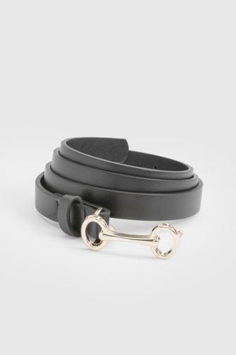 Ceinture fine T-Bar | Taille Medium/Large - boohoo - Modalova