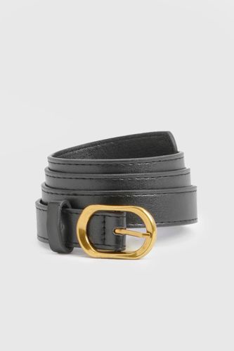 Ceinture avec boucle ovale détaillée | Taille Medium/Large - boohoo - Modalova