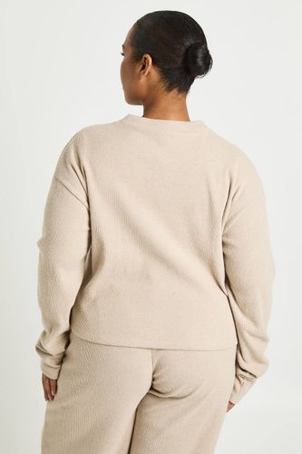 Haut en maille côtelée douce à boutons sur le devant | Taille 48 - boohoo - Modalova