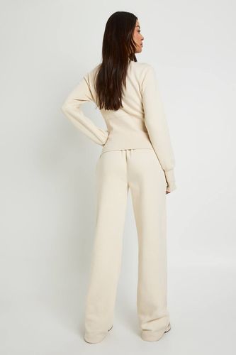 Ensemble Survêtement Sweat Bomber À Ourlet Profond Avec Boutons-pression Tall | Taille Medium - boohoo - Modalova