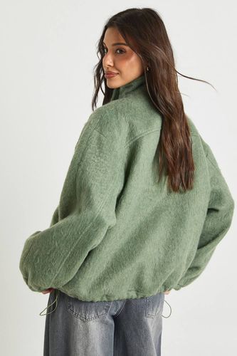 Veste Bomber Aspect Laine Texturée | Taille 44 - boohoo - Modalova