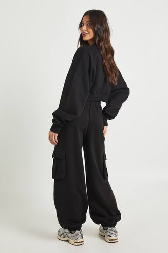 Ensemble de Jogging Cargo avec Sweatshirt Oversize | Taille Medium - boohoo - Modalova