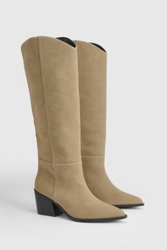 Bottes Western Coupe Large avec Détails de Coutures | Taille 41 - boohoo - Modalova