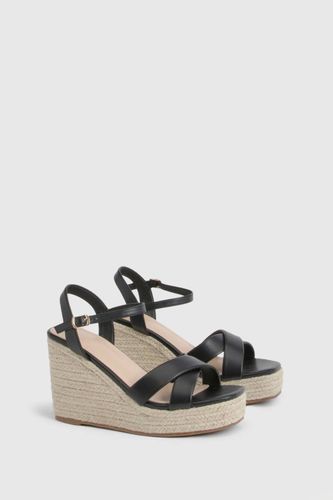 Sandales Compensées À Brides Coupe Large 2 Parties | Taille 39 - boohoo - Modalova