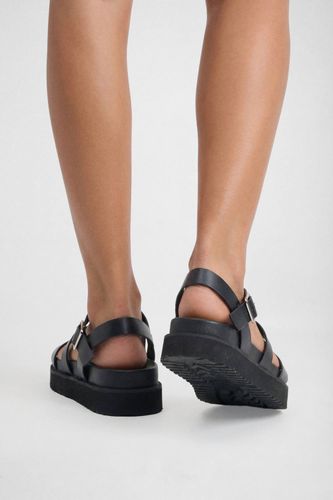 Sandales À Plateforme À Double Bride | Taille 41 - boohoo - Modalova