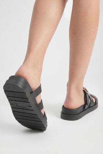 Mules À Plateforme À Découpes | Taille 39 - boohoo - Modalova