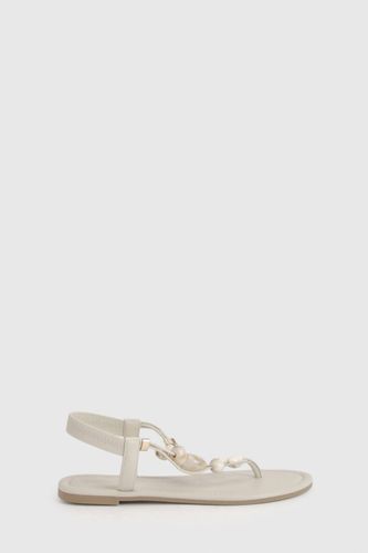 Sandales À Entredoigt Ornées De Perles | Taille 41 - boohoo - Modalova