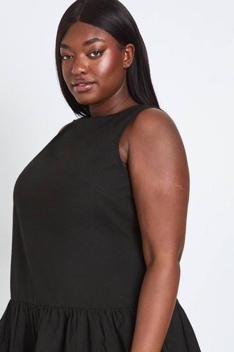 Robe Smock Grande Taille En Lin À Double Épaisseur | Taille 48 - boohoo - Modalova
