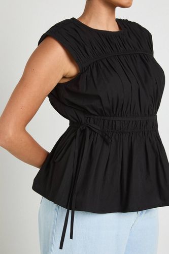 Haut En Popeline Froncé Grande Taille | Taille 48 - boohoo - Modalova