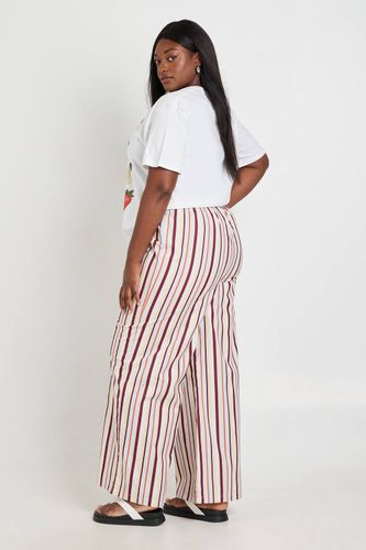 Pantalon Large Grande Taille En Popeline Avec Cordon De Serrage | Taille 48 - boohoo - Modalova