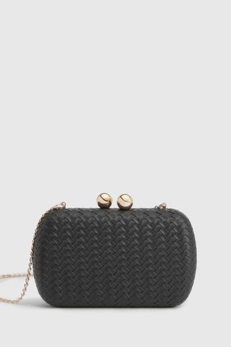 Femme Pochette Rigide Tressée Noir - boohoo - Modalova