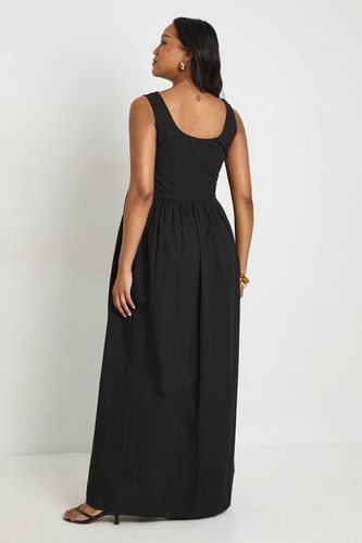 Robe Maxi Plissée En Popeline De Coton De Maternité | Taille 46 - boohoo - Modalova