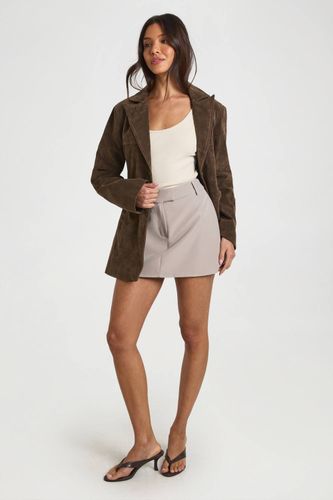 Jupe-short Courte Ajustée Chinée Sur Mesure | Taille 44 - boohoo - Modalova