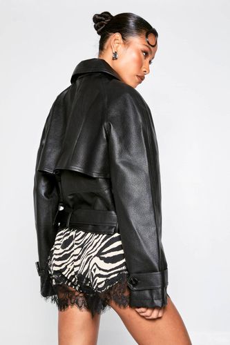 Short Évasé à Bordure en Dentelle Zébrée | Taille 36 - boohoo - Modalova