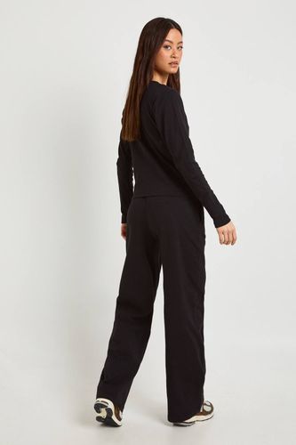 Ensemble Haut Col Rond Boutonné Et Pantalon En Coton Grande Taille | Taille 38 - boohoo - Modalova