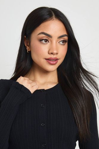Cardigan Côtelé À Bords Ondulés | Taille Medium - boohoo - Modalova