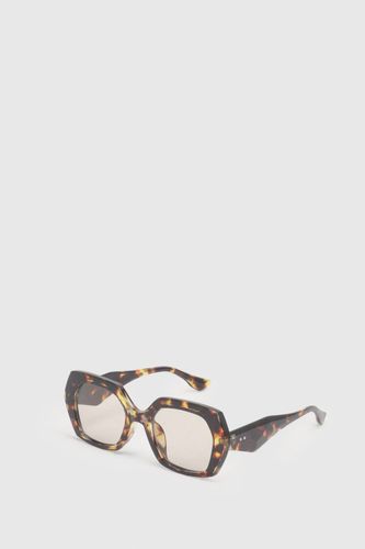 Lunettes De Soleil Carrées À Monture Épaisse - boohoo - Modalova