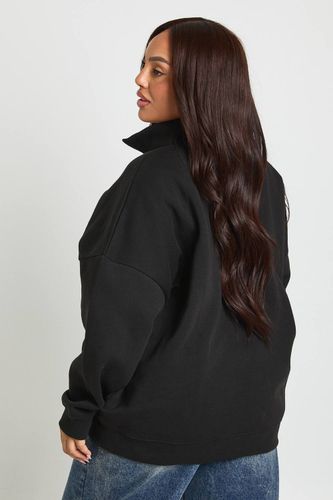 Sweat-shirt Oversize Grande Taille À Demi-zip | Taille 46 - boohoo - Modalova