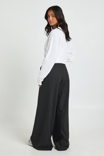 Pantalon Large à Rayures avec Cordon de Serrage Petite Taille | Taille 44 - boohoo - Modalova