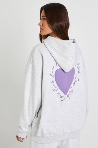 Sweat à Casynthétiqueche Oversize Love Club avec Impression Relief | Taille Medium - boohoo - Modalova
