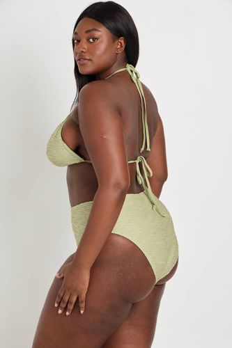 Ensemble Bikini Grande Taille Triangle Texturé Et Taille Haute | Taille 48 - boohoo - Modalova