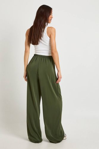 Pantalon Large Tissé Taille Haute | Taille 46 - boohoo - Modalova