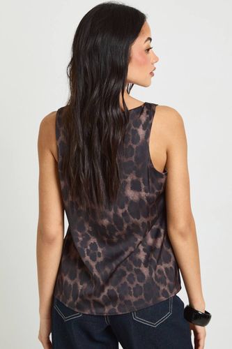 Haut Caraco Col Rond Imprimé Léopard | Taille 38 - boohoo - Modalova