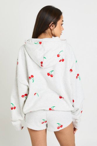 Ensemble De Survêtement Court À Casynthétiqueche Imprimé Cerises | Taille Medium - boohoo - Modalova