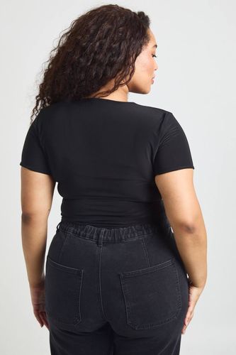 Body Ajusté En Jersey Extensible Double Épaisseur Grande Taille | Taille 48 - boohoo - Modalova