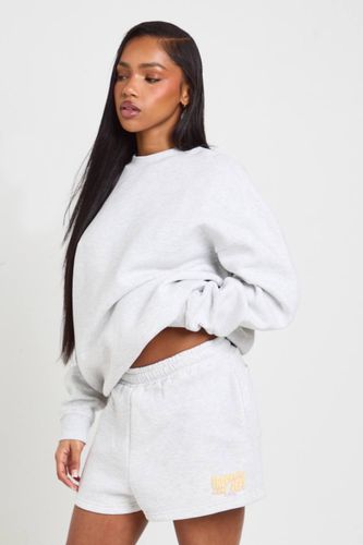 Ensemble Survêtement Sweat Et Short Impression Synthétiqueff Brooklyn Ath Dept | Taille XL - boohoo - Modalova