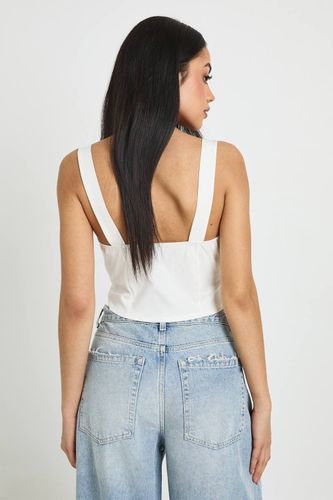 Haut Corset En Bengaline | Taille 42 - boohoo - Modalova