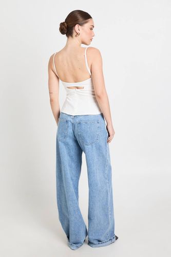 Haut Corset À Bretelles En Bengaline Avec Découpes | Taille 44 - boohoo - Modalova