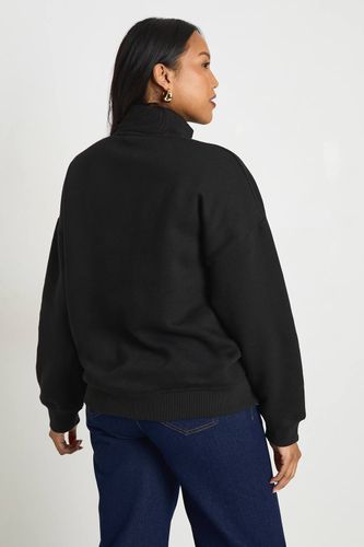 Sweat De Maternité Oversize À Demi-zip | Taille 44 - boohoo - Modalova